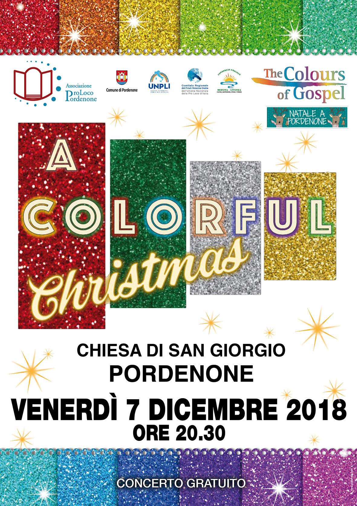 Locandina Concerto Di Natale 2018 "A Colorful Christmas"