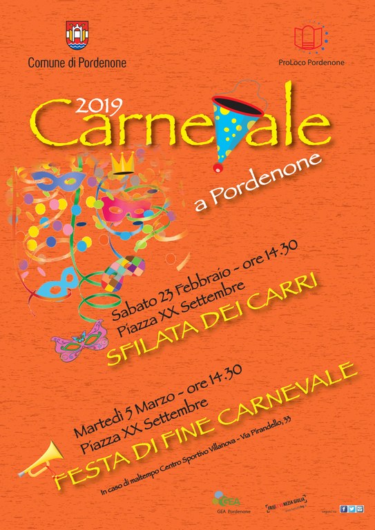 Locandina Carnevale 2019 Comune Di Pordenone
