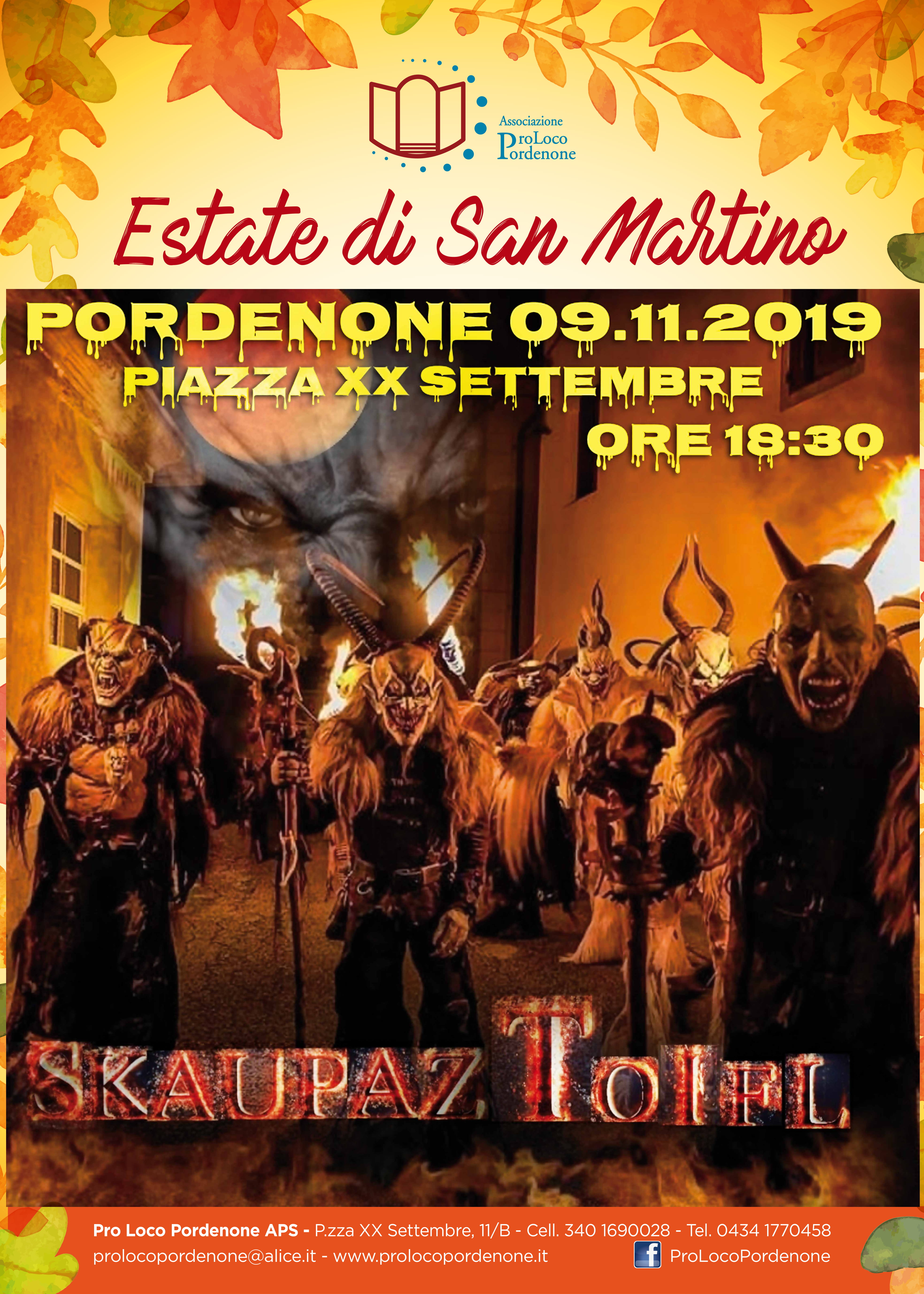 Manifesto Spettacolo Skaupaz Toifl Durante La Festa Di San Martino 2019